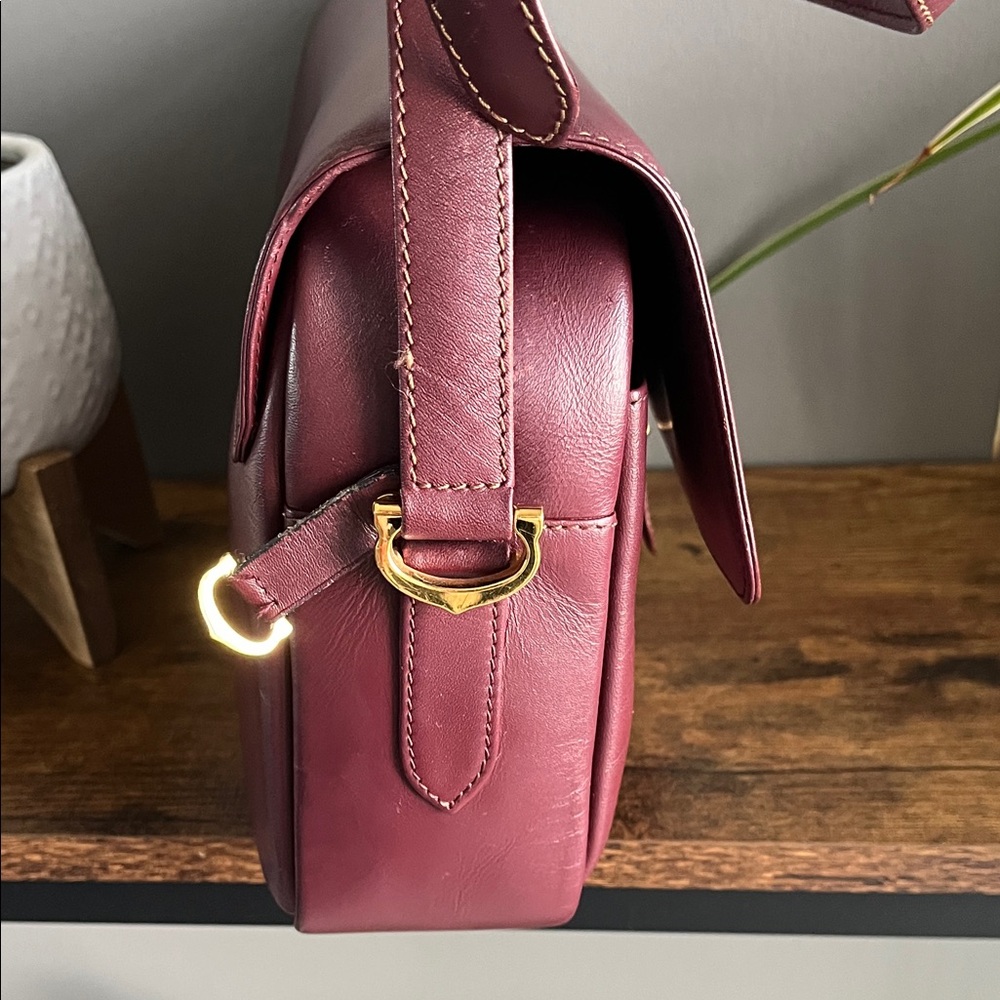 Cartier Deep Red Leather Crossbody Bag - Picture 6 of 17